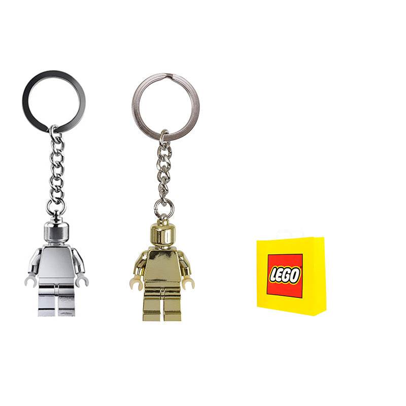 Брелок LEGO Classic Series: Серебряная и Золотая Минифигурки (854305 + 850807) - Boxette Shop